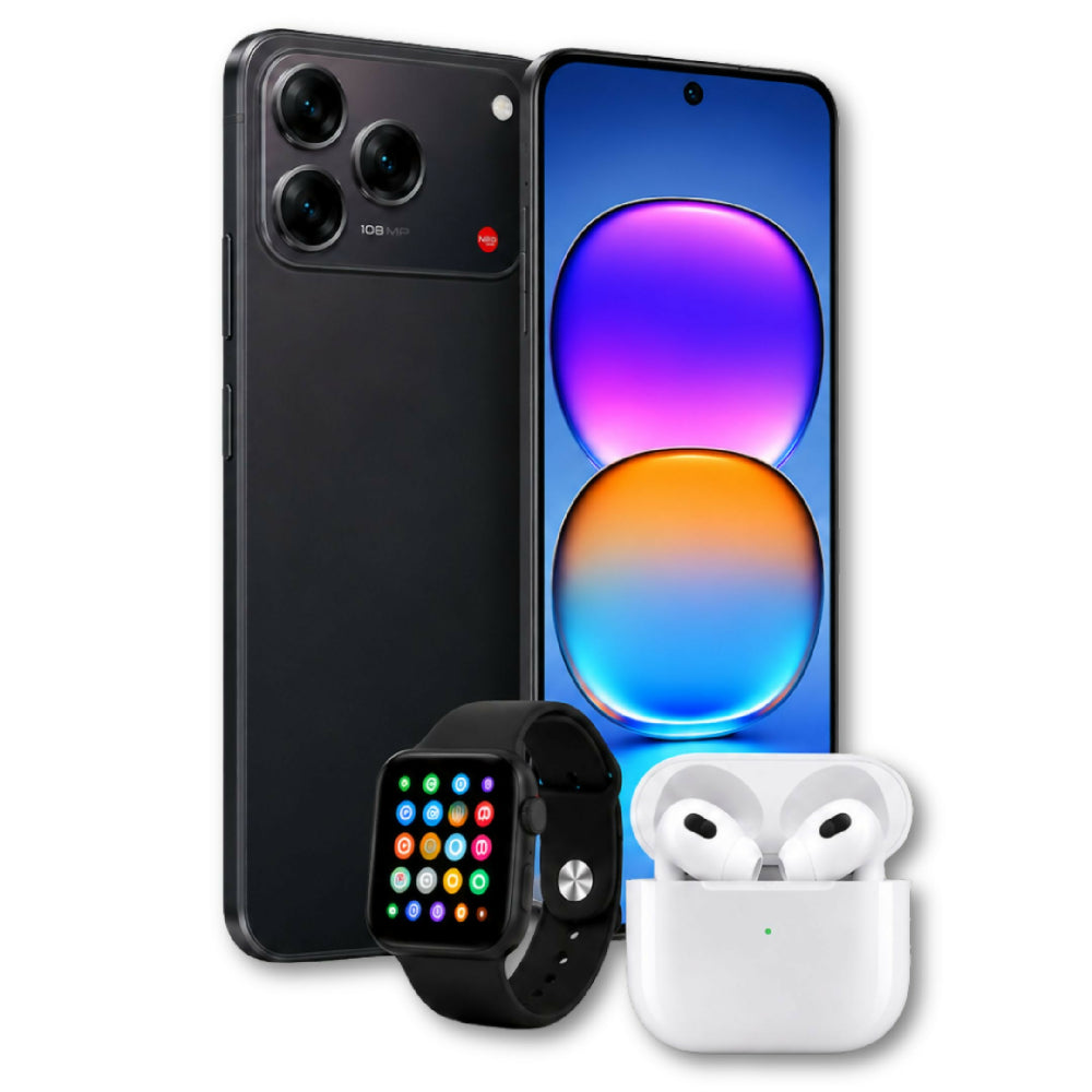 Celular Nubia V80 Pro 256GB 20GB RAM Negro + Kit De Audífonos Y Reloj