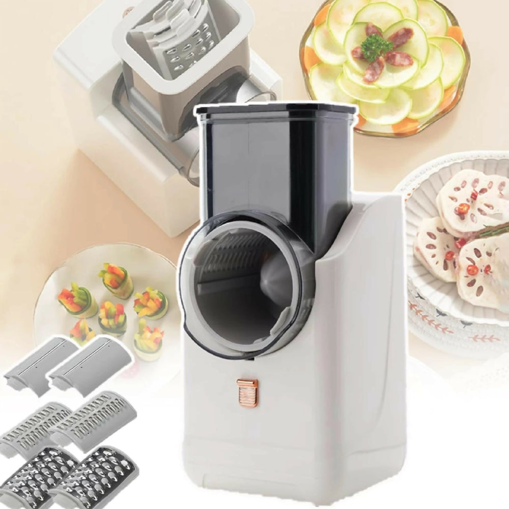 Picador Rallador De Verduras Eléctrico Multifuncional Con Cuchillas De Acero Inoxidable