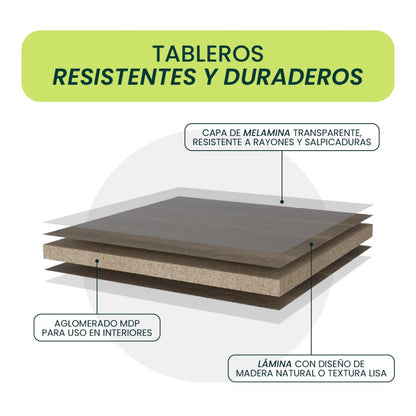 Mesa de Centro Atriz, Nogal Europeo, con Un Cajón Multiusos