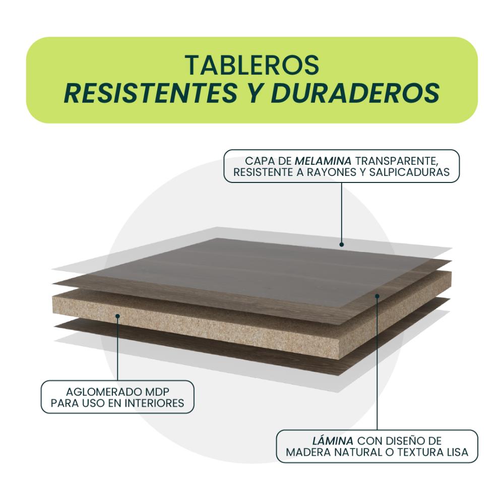 Mesa de Noche Evert, Fresno Europeo y Blanco, con Diseño Moderno y Espacio para Ubicar Objetos