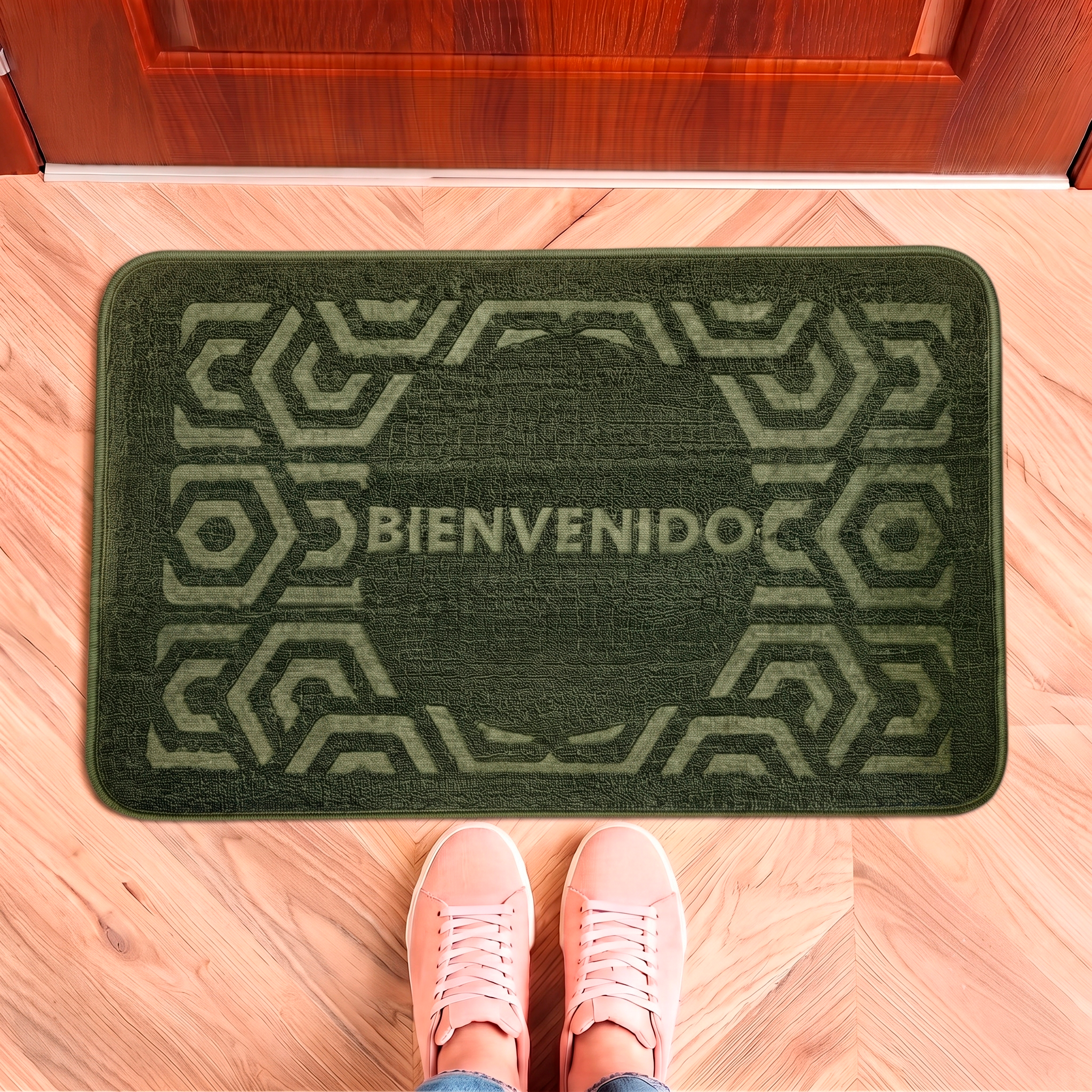 Tapete Entrada, Color Verde Musgo