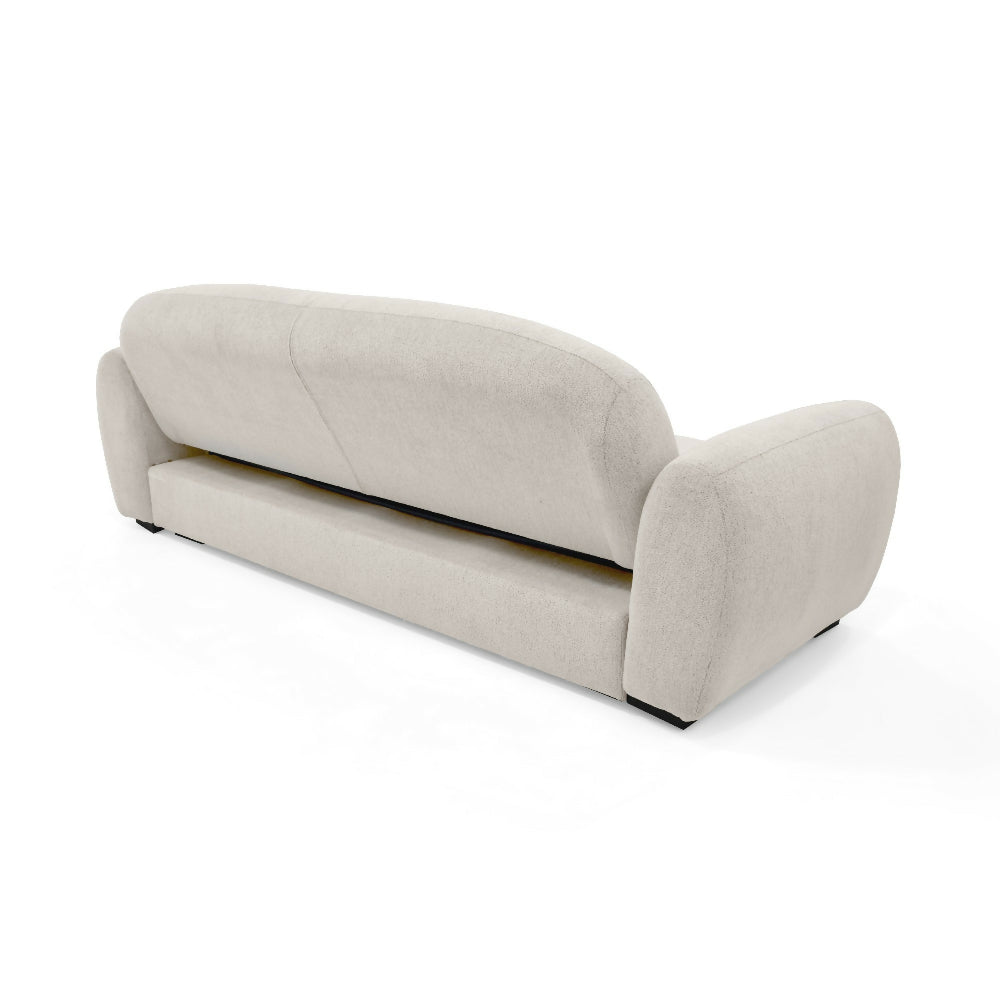Sofa Cama Auren 240x88x85 cm Con Brazos Removibles Tela Beige