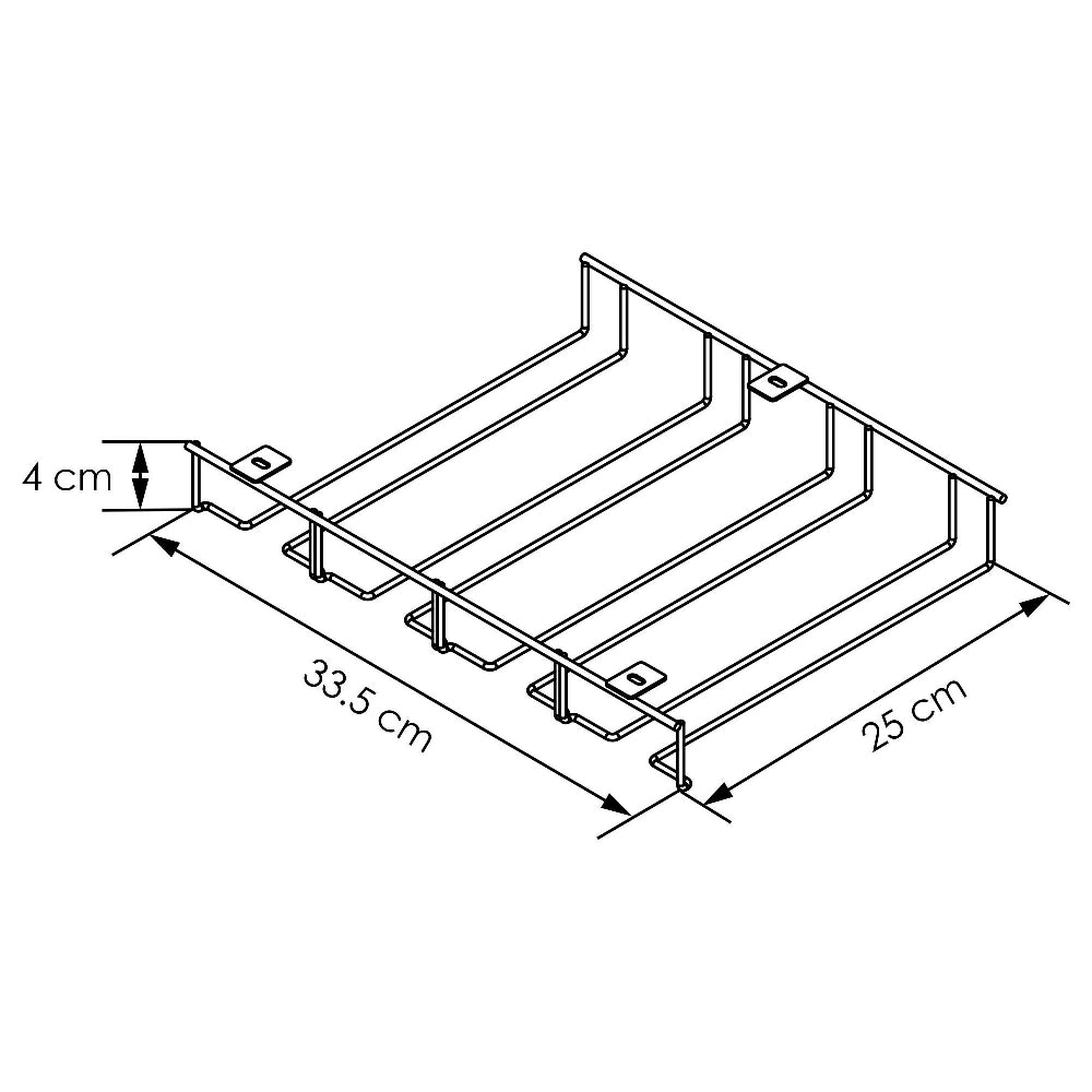 Soporte Colgador de Copas en Acero Rejiplas 33.5 cm Metalizado