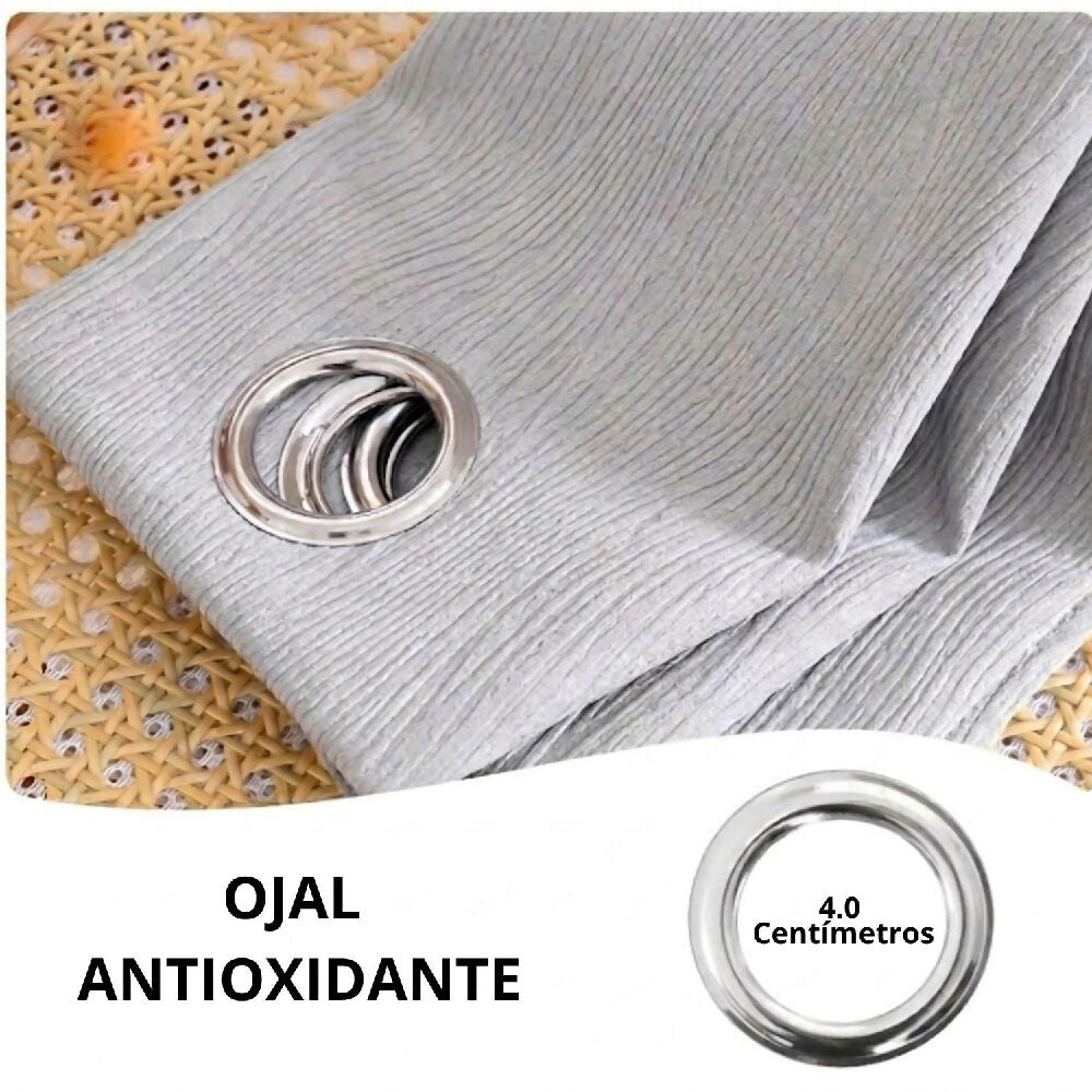 Cortinas jacquard blackout gris