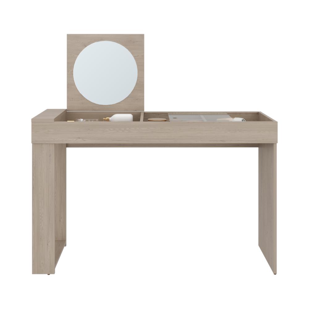 Mueble Tocador Maggie, Blanco Cotta, con espacio para ubicar maquillaje incluye espejo ZF
