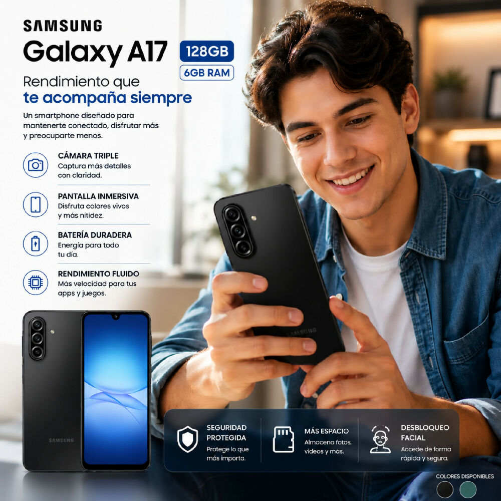 Celular Samsung Galaxy A17 5G 256GB Almacenamiento Smartphone Negro