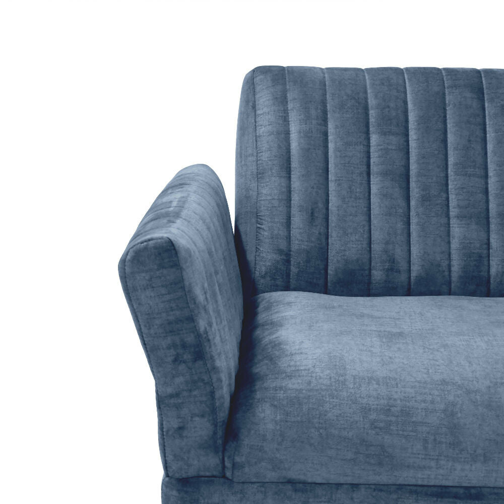 Sofa Cama Pensilvania 205x85x87 Reclinable Tela Azul