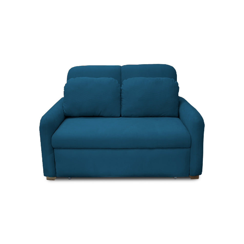 Sofacama Nube Multifuncional Carrito Reclinable Azul Petróleo + Cojines