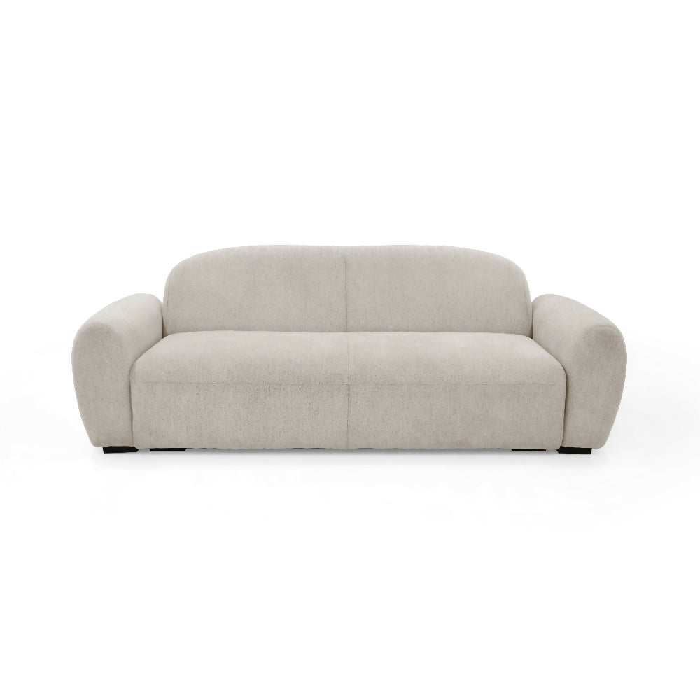 Sofa Cama Auren 240x88x85 cm Con Brazos Removibles Tela Beige
