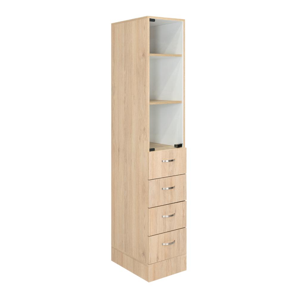 Set de 2 Organizadores de Baño Picasso, Beige y Blanco, con Cuatro Cajones Deslizables