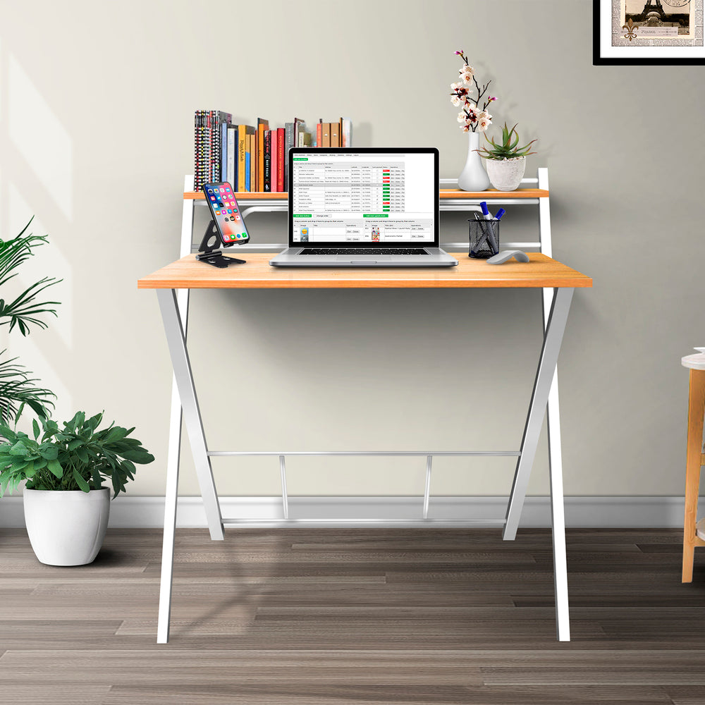Escritorio Plegable Tripoli con Repisa Blanco