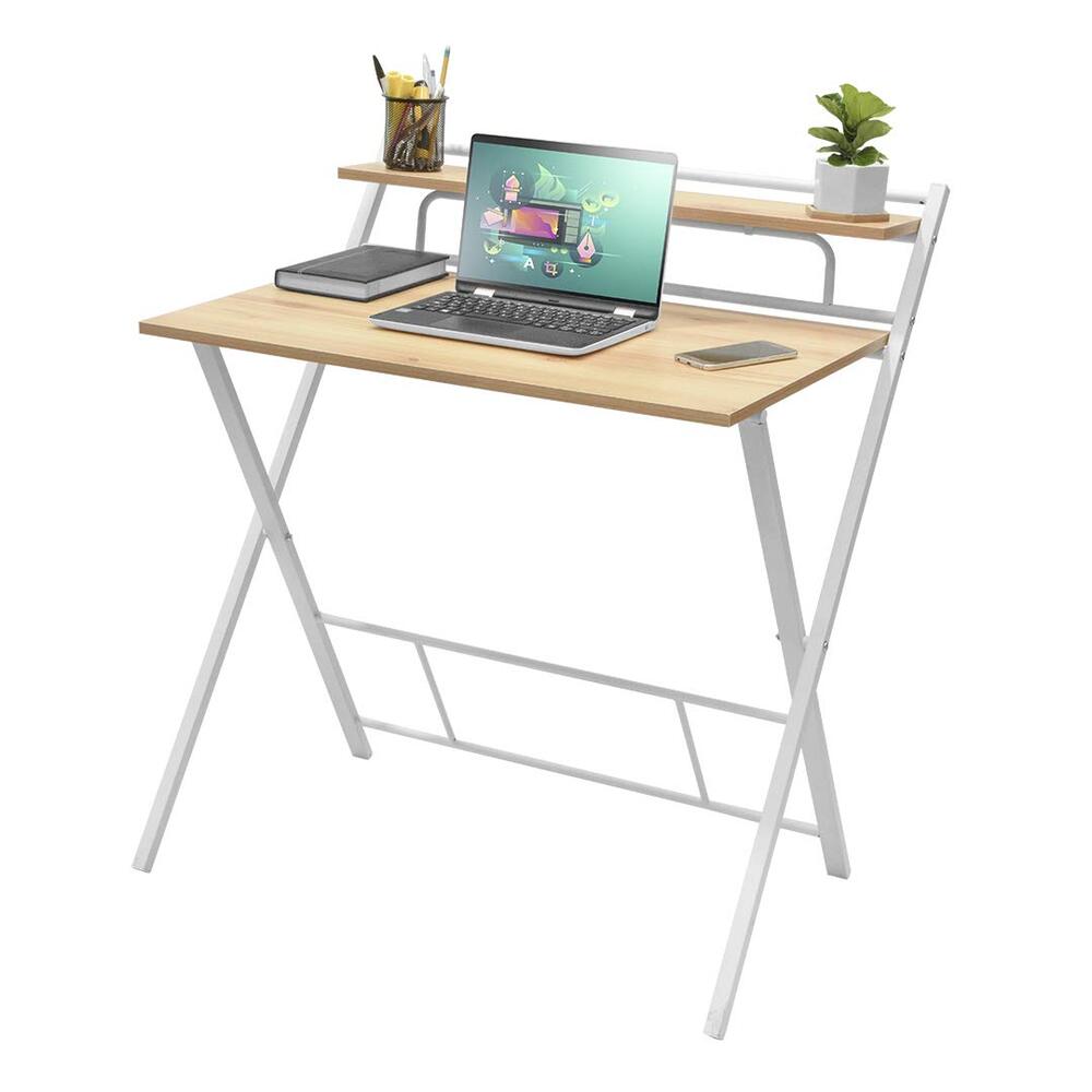 Escritorio Plegable Tripoli con Repisa Blanco