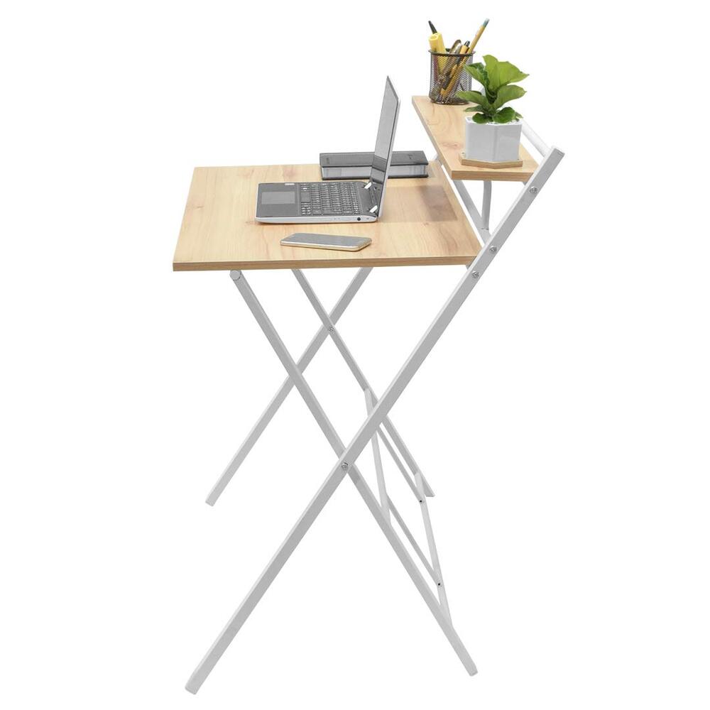 Escritorio Plegable Tripoli con Repisa Blanco