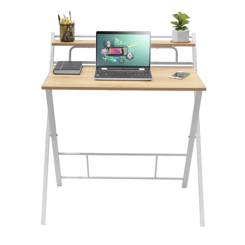 Escritorio Plegable Tripoli con Repisa Blanco