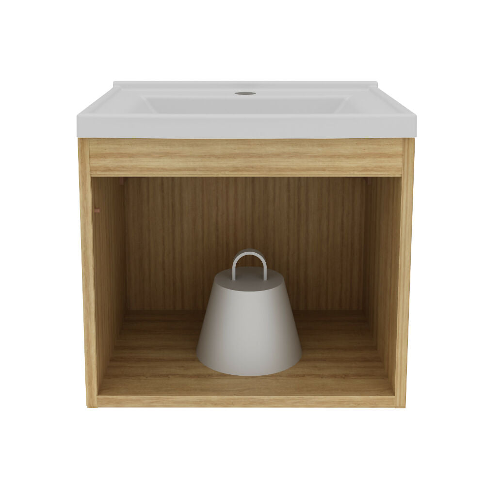 Mueble de baño con lavamanos Graz - Almendra/blanco