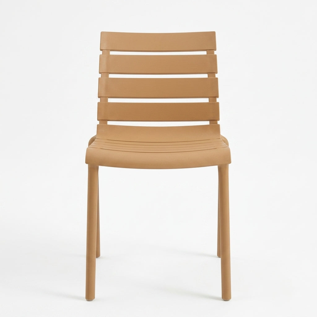 Silla Montana, Color Café, con Espaldar en Líneas Diseño Moderno