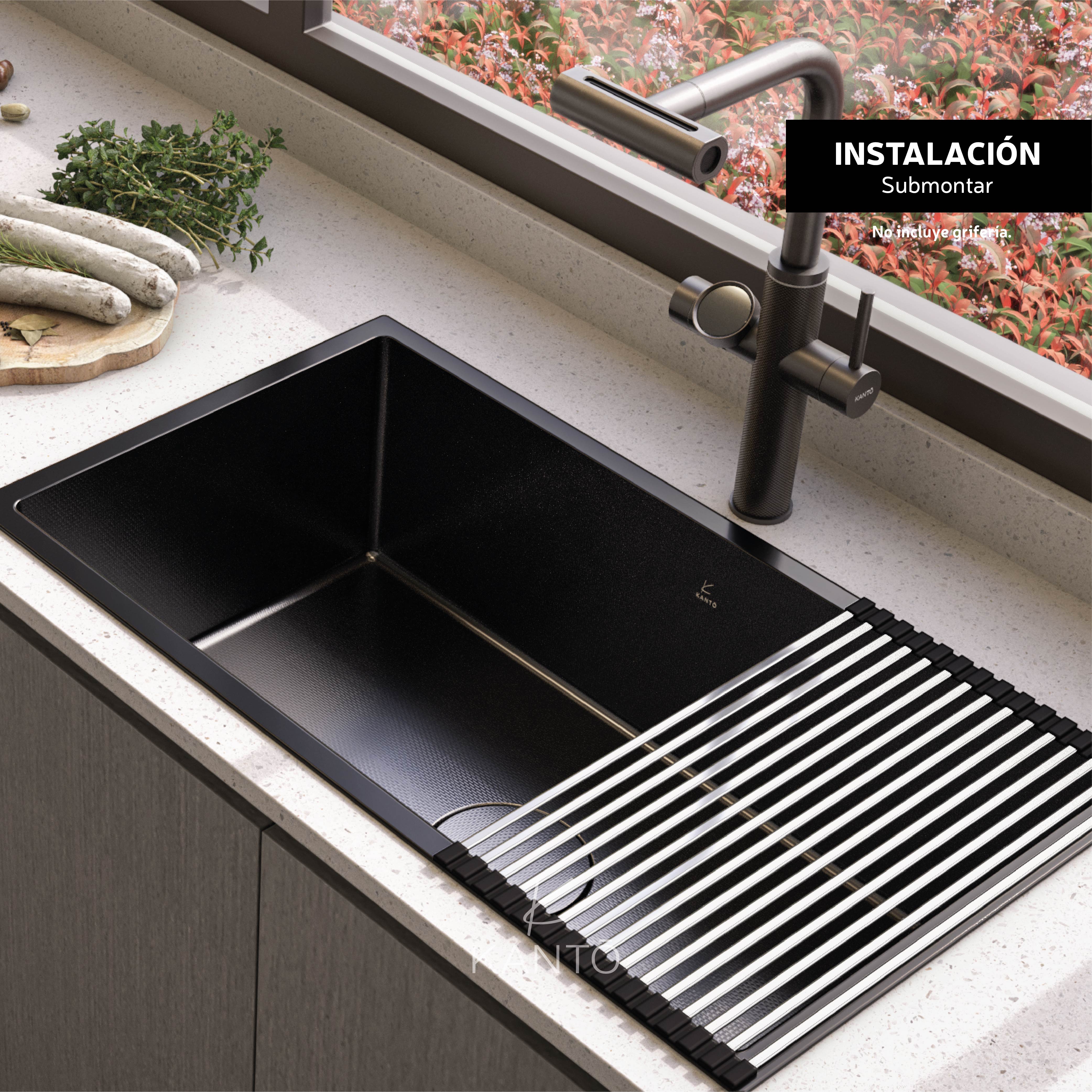 Lavaplatos Taro Acero 304 Nano, Negro