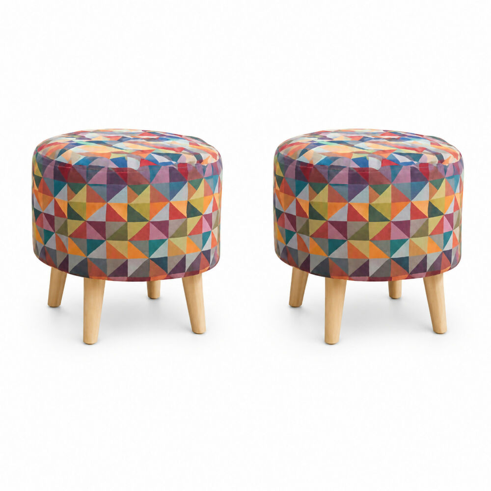 Set x 2 und Puff Tapizado 39x40x40cm Colors
