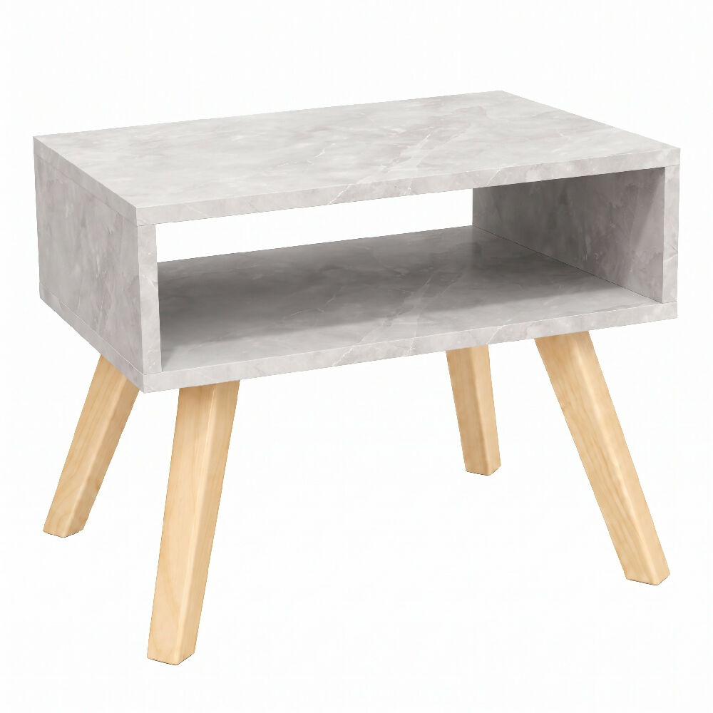 Mesa de Centro Nórdico Mármol  Mesa Auxiliar