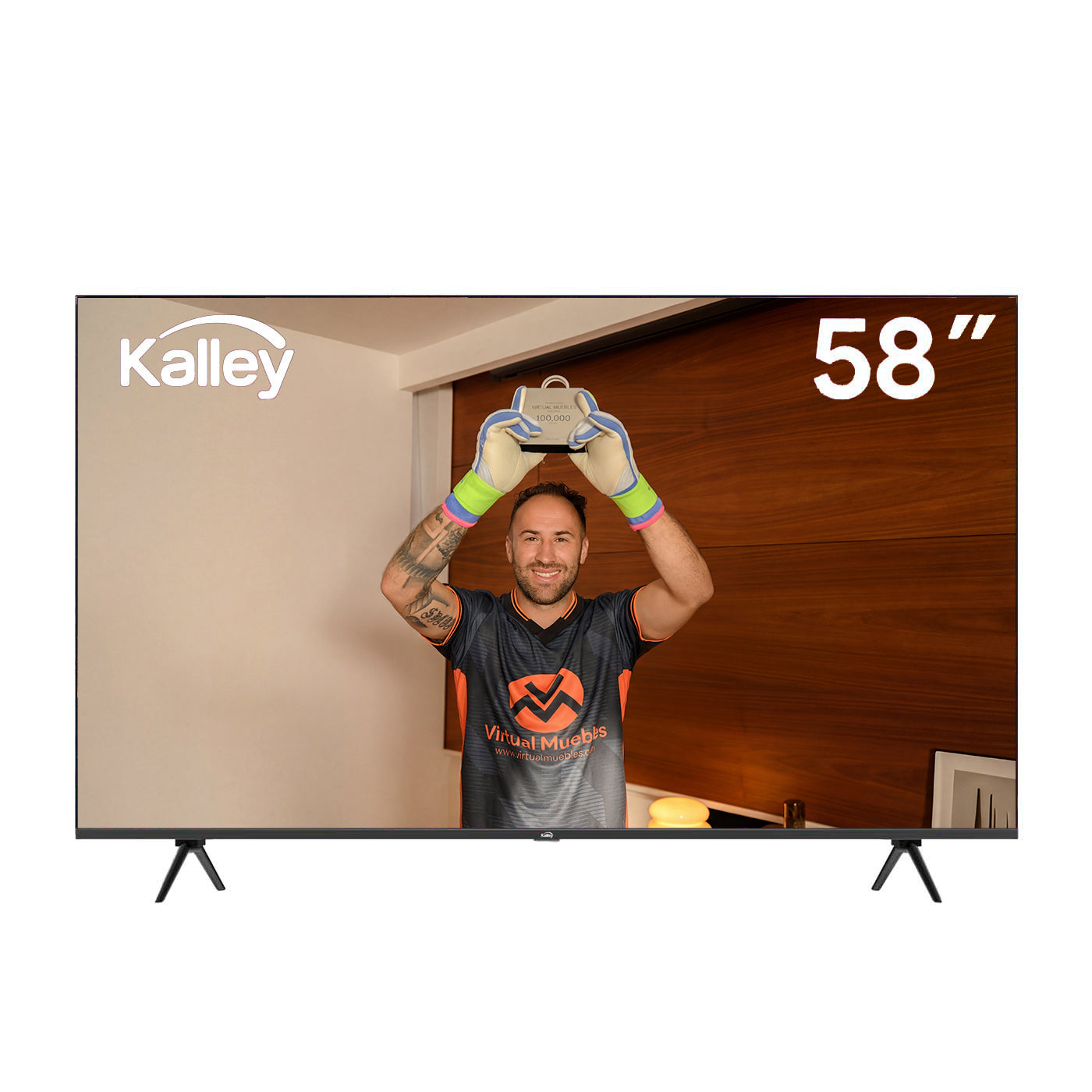 Televisor Kalley 58 Pulgadas 58gq400a 4K UHD, Negro