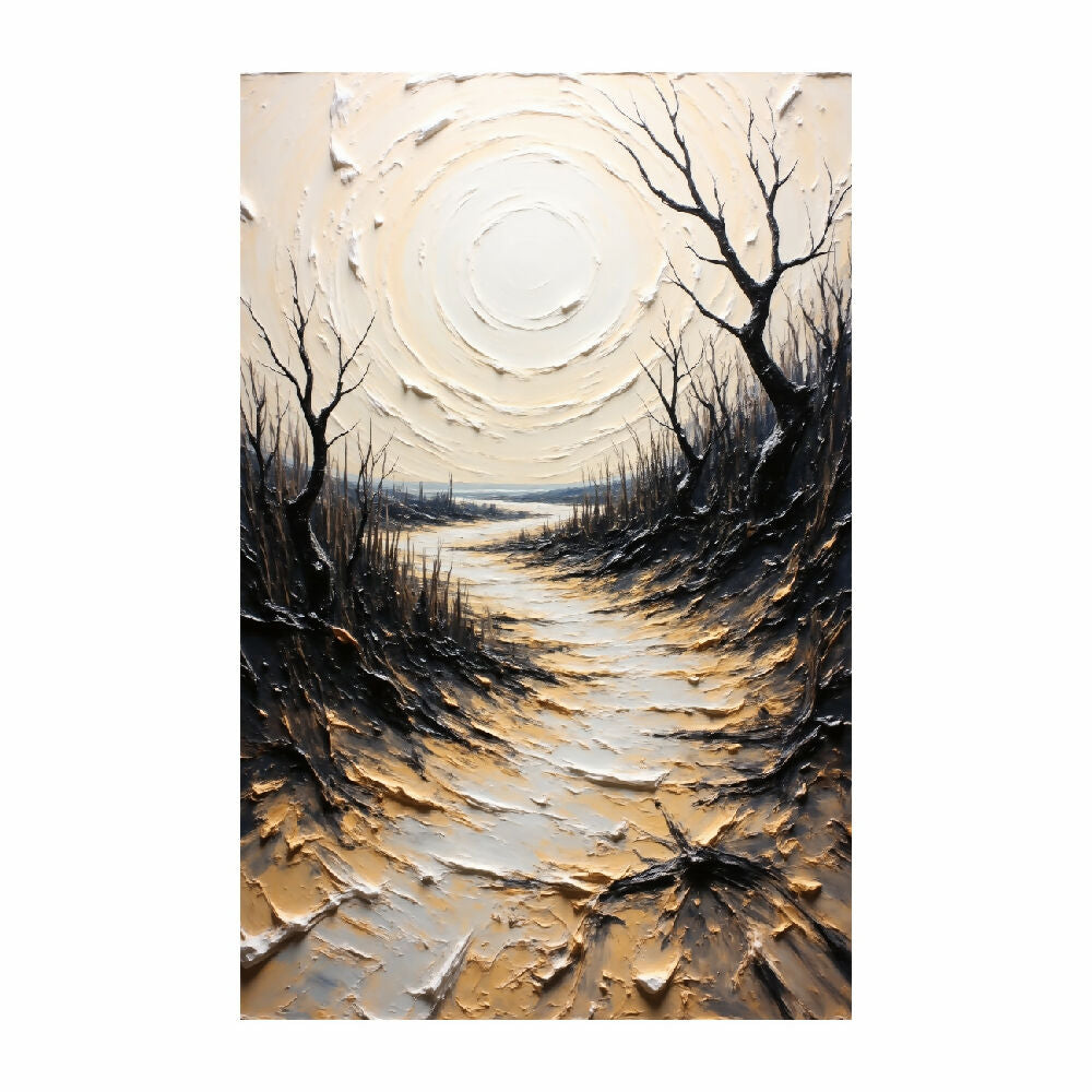 Lienzo Vintage Abstracto Camino del Guerrero 93x60cm