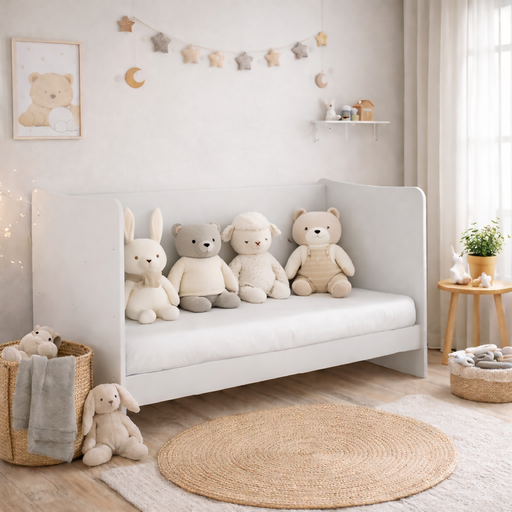 Cuna Bebe Blanca Convertible 4 En 1