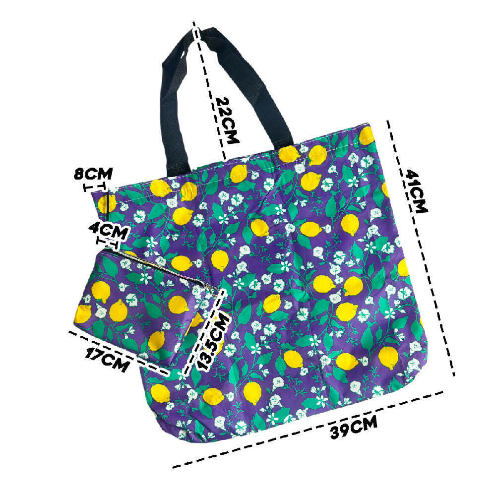 Bolsa Reutilizable Plegable para Compras y Playa Ecológica, Ligera y Compacta BMCP02 3