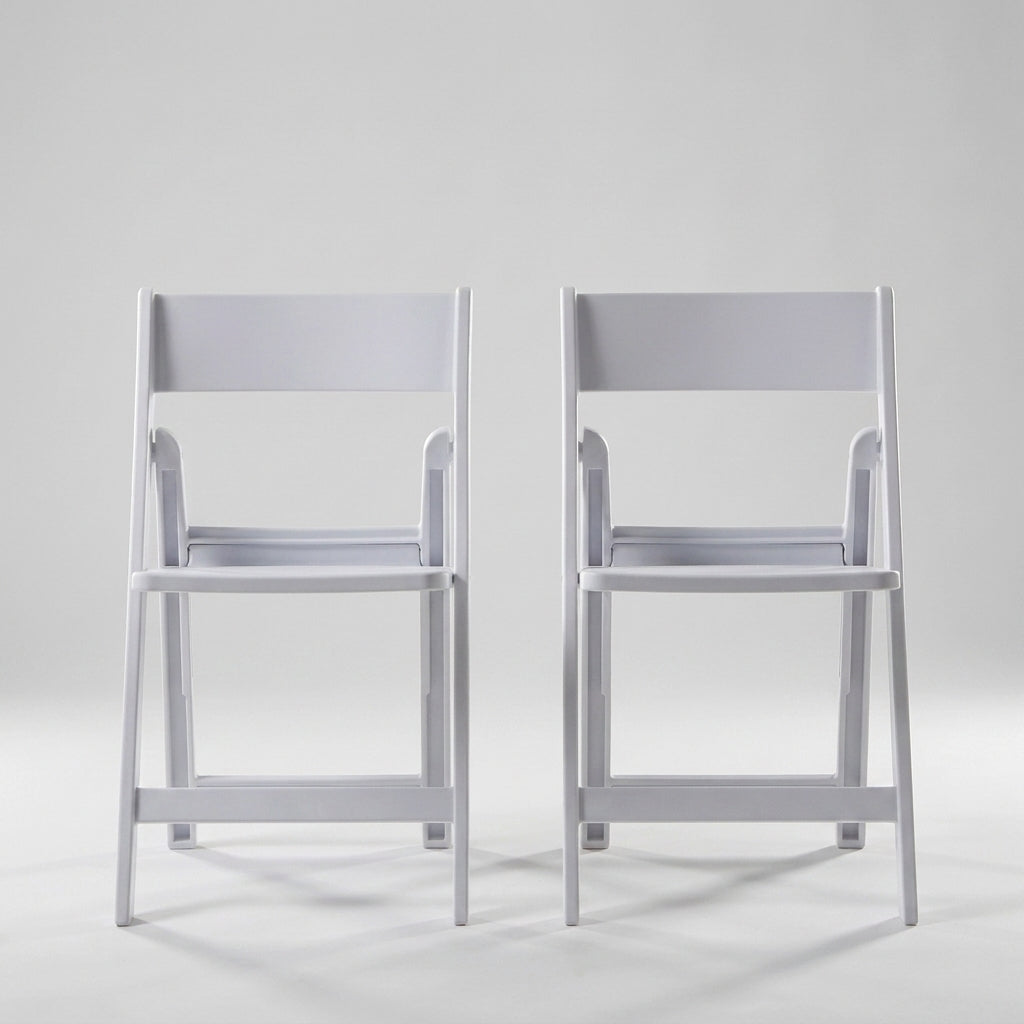 Set de 2 Sillas Plegables Erin, Blanco, Diseño Práctico y Funcional
