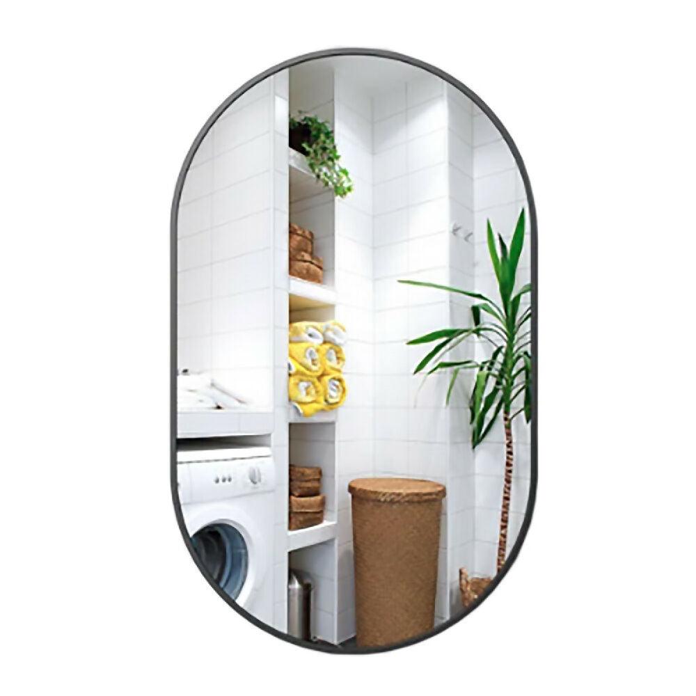 Espejo ovalado negro 60 x 30