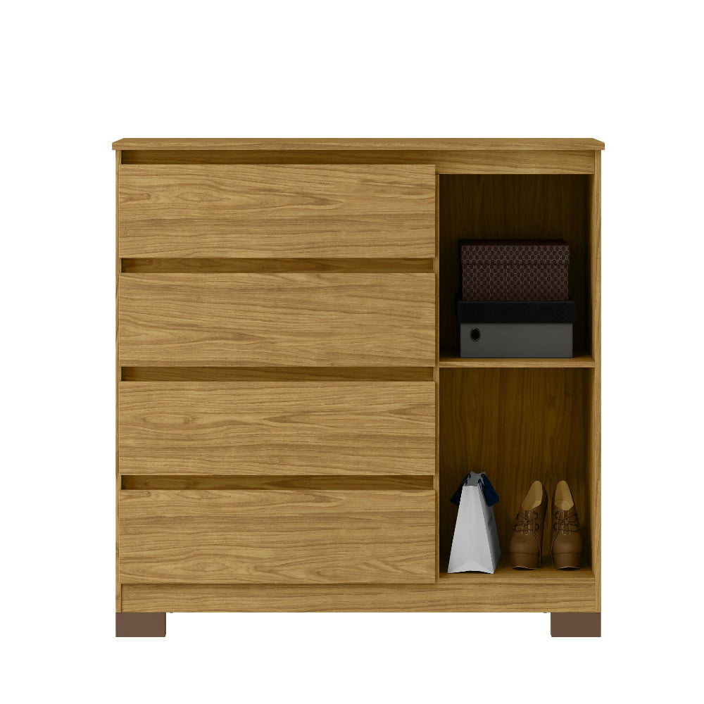 Cómoda 4 cajones 1 puerta Borneo - Almendra