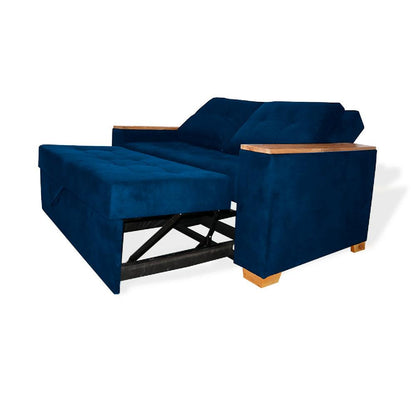 Sofacama Weber Azul Petroleo