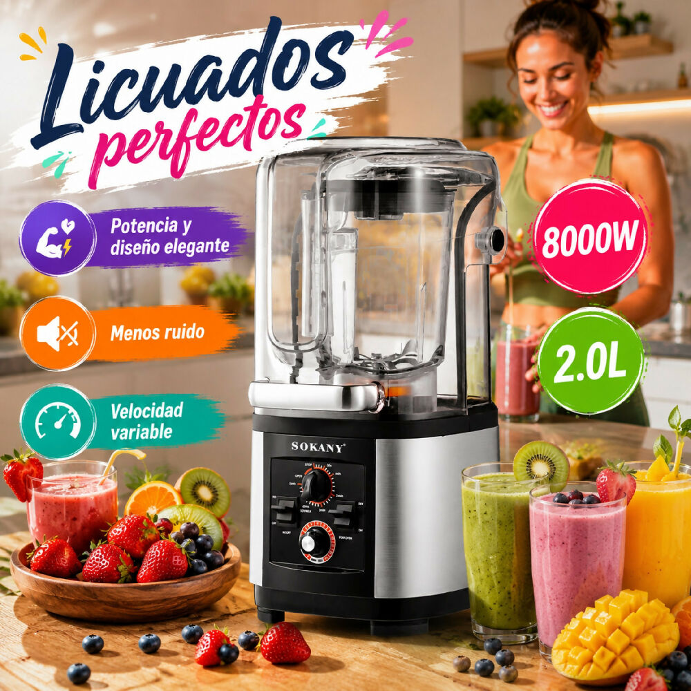 Licuadora Profesional Comercial SOKANY SK-03053 Procesador De Alimentos