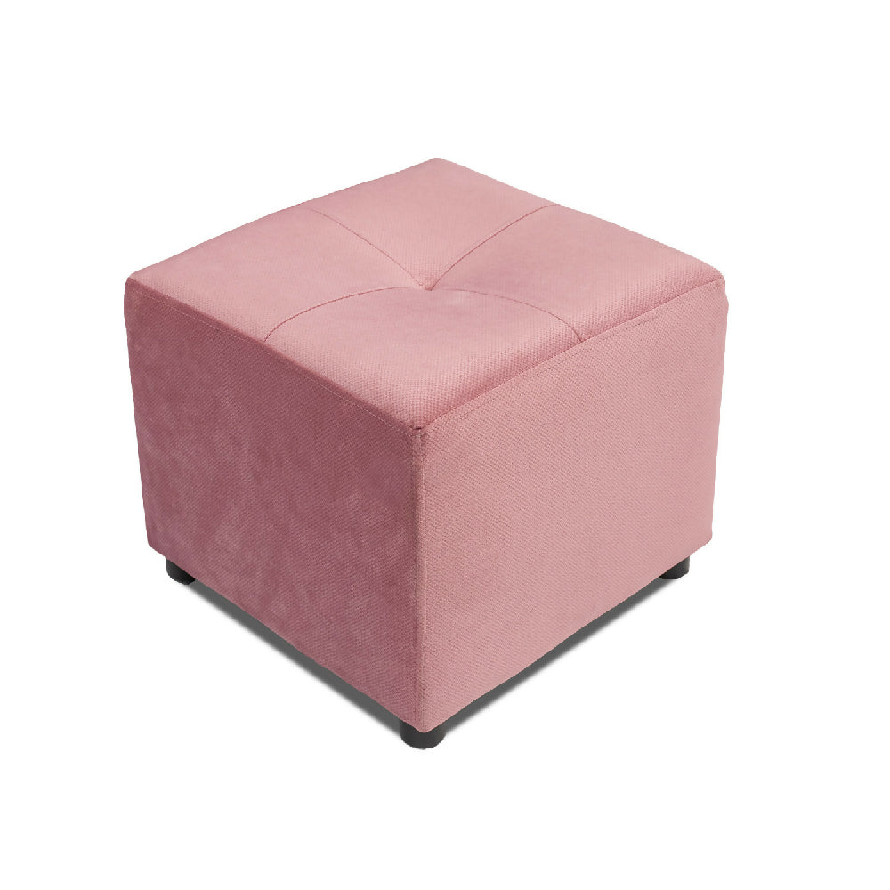 Sofá Cama Valencia Rosa + Puff