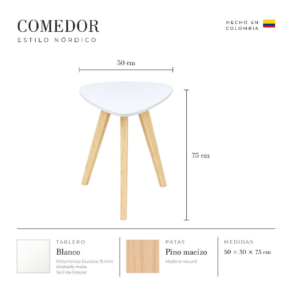 Comedor Nórdico Triangular 50