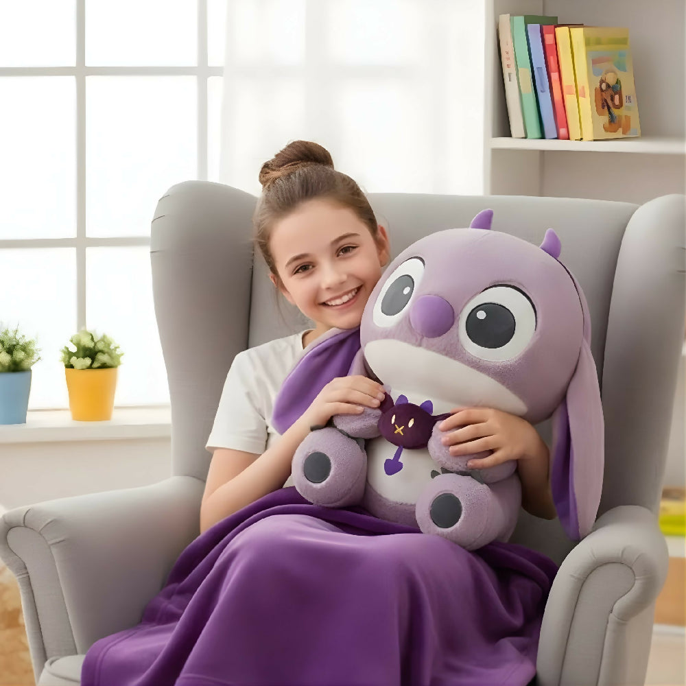 Peluche Angel 2 En 1 Con Cobija Interior 40Cm Suave Ideal Para Regalo