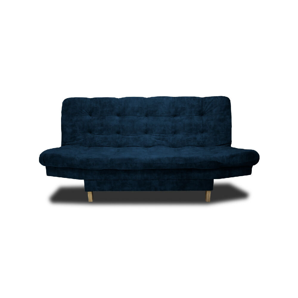 Sofá Cama Kuster Clic Clac 3 Posiciones Tela Amigable Con Mascotas 185X90X80 Azul Petroleo