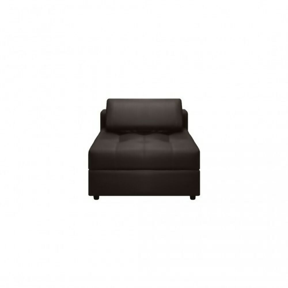 Sofá Alondra L Cuero Sintético Café 3 Puestos