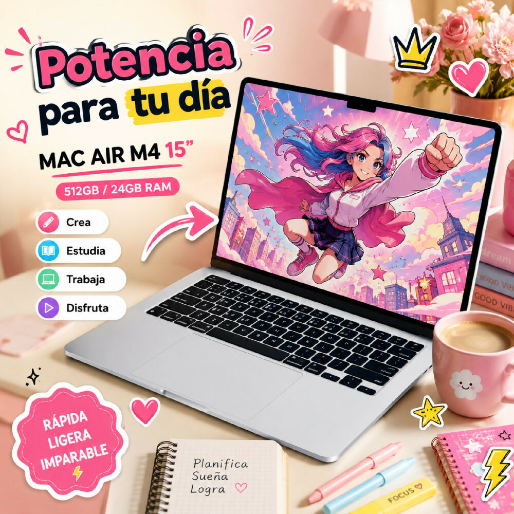 Macbook Air 15 Pulgadas Chip M4 24gb Ram 512gb Almacenamiento Laptop Apple De Alta Eficiencia