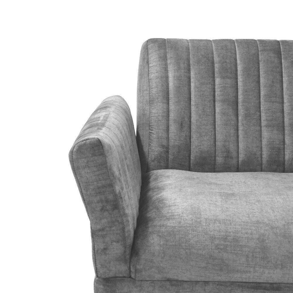 Sofa Cama Pensilvania 205x85x87 Reclinable Tela Gris