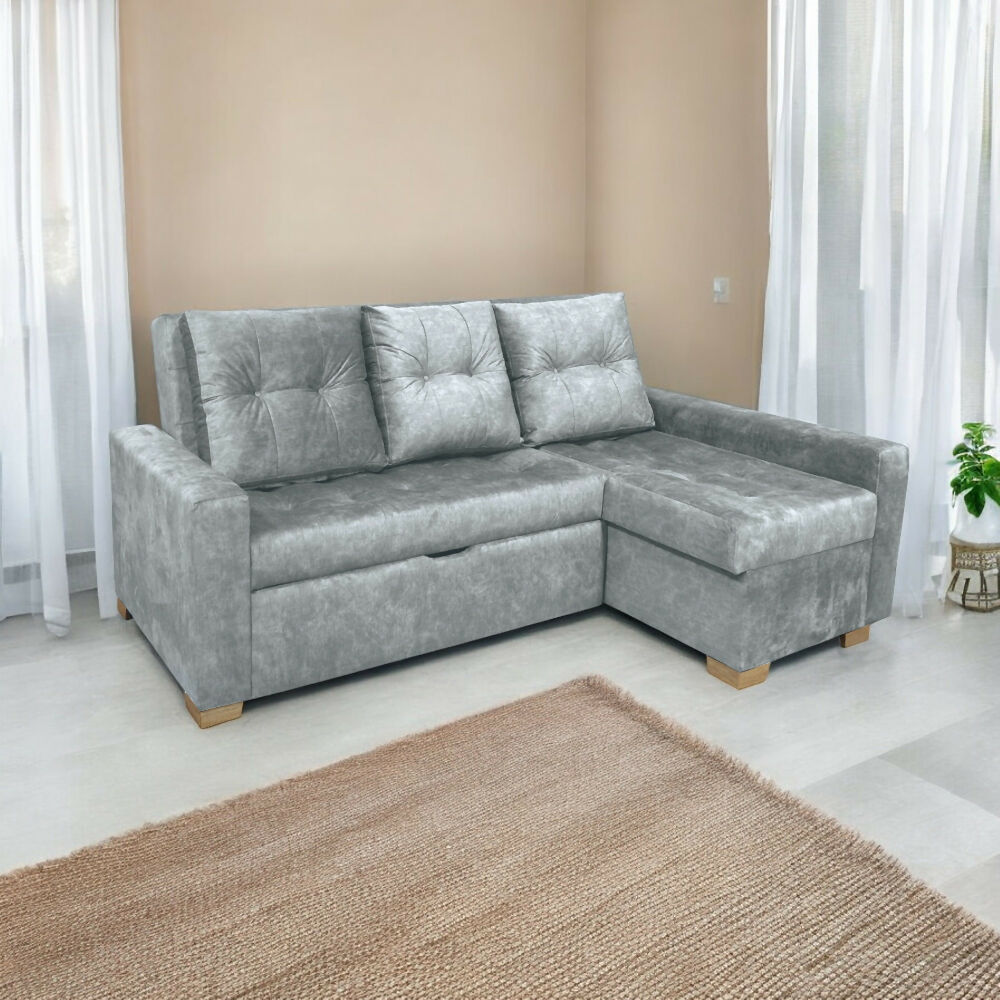Esquinero Sofacama Carson Tela gris