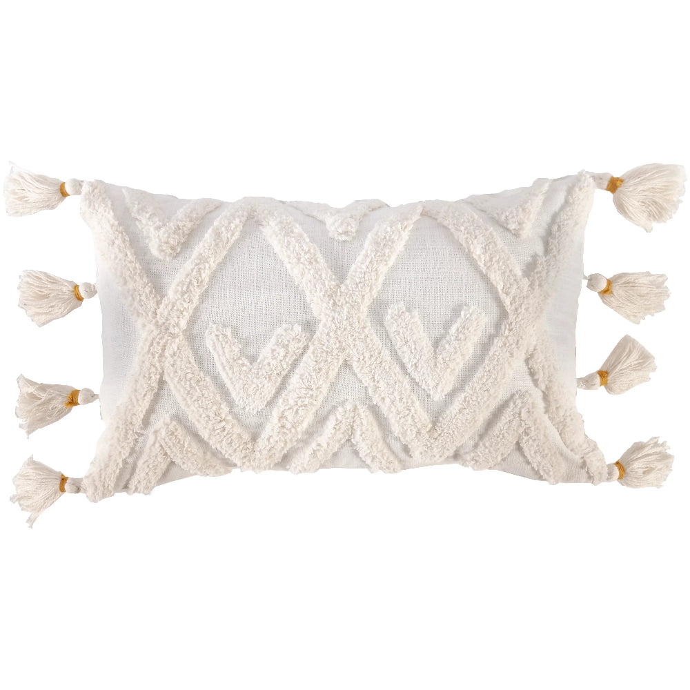 Funda para Cojín Mumbai Beige Rectangular, de 50x30 cm