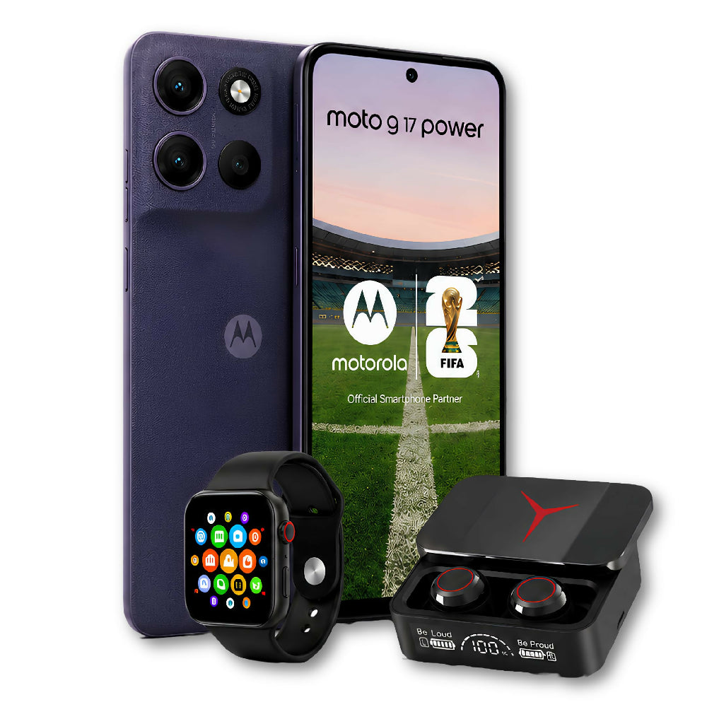 Teléfono Motorola Moto G17 Power 256GB Morado + Kit Regalo Reloj Inteligente Y Audífonos