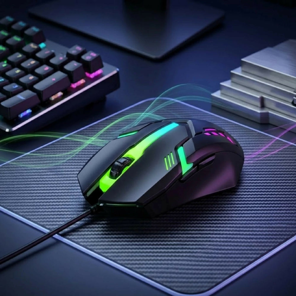 Mouse Alámbrico S28 LED Pro USB Estética Gamer