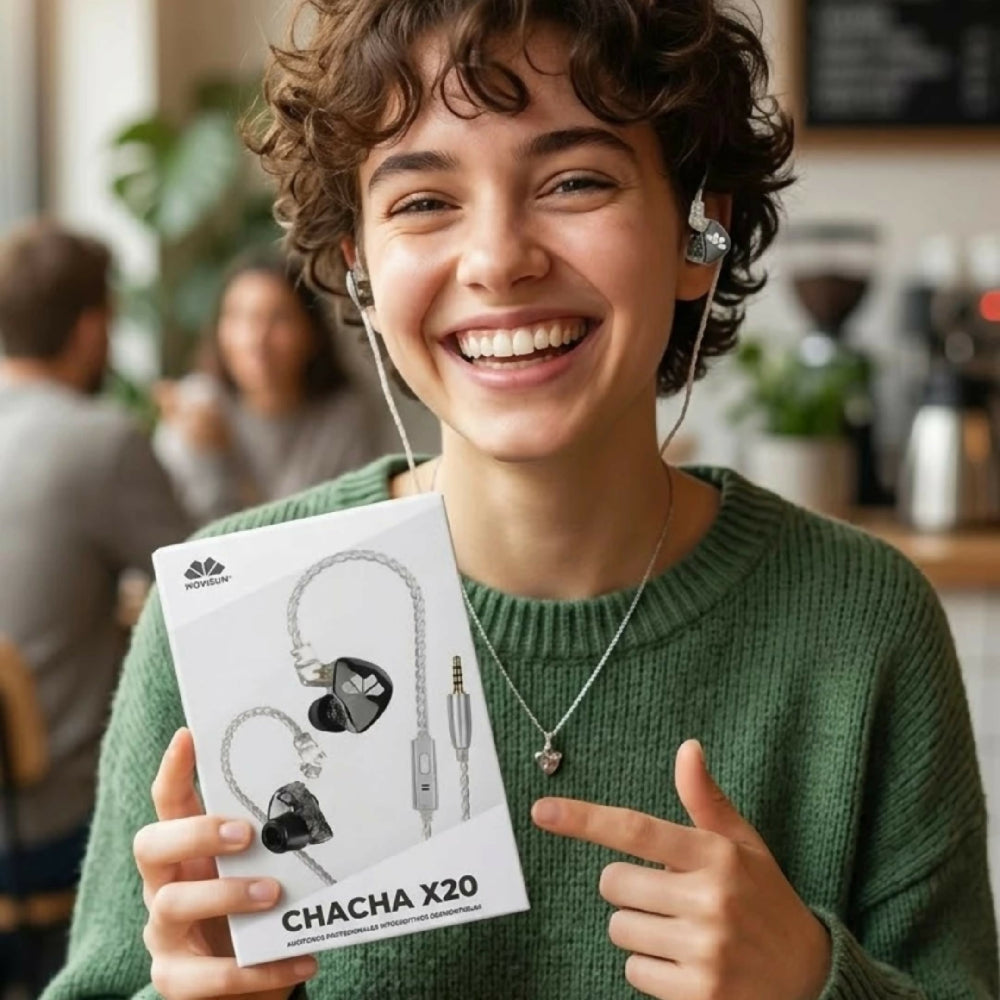 Audífonos Movisun Super X20 Intrauditivos Con Cable Extraíble Sonido Hi-Fi De Alta Resolución