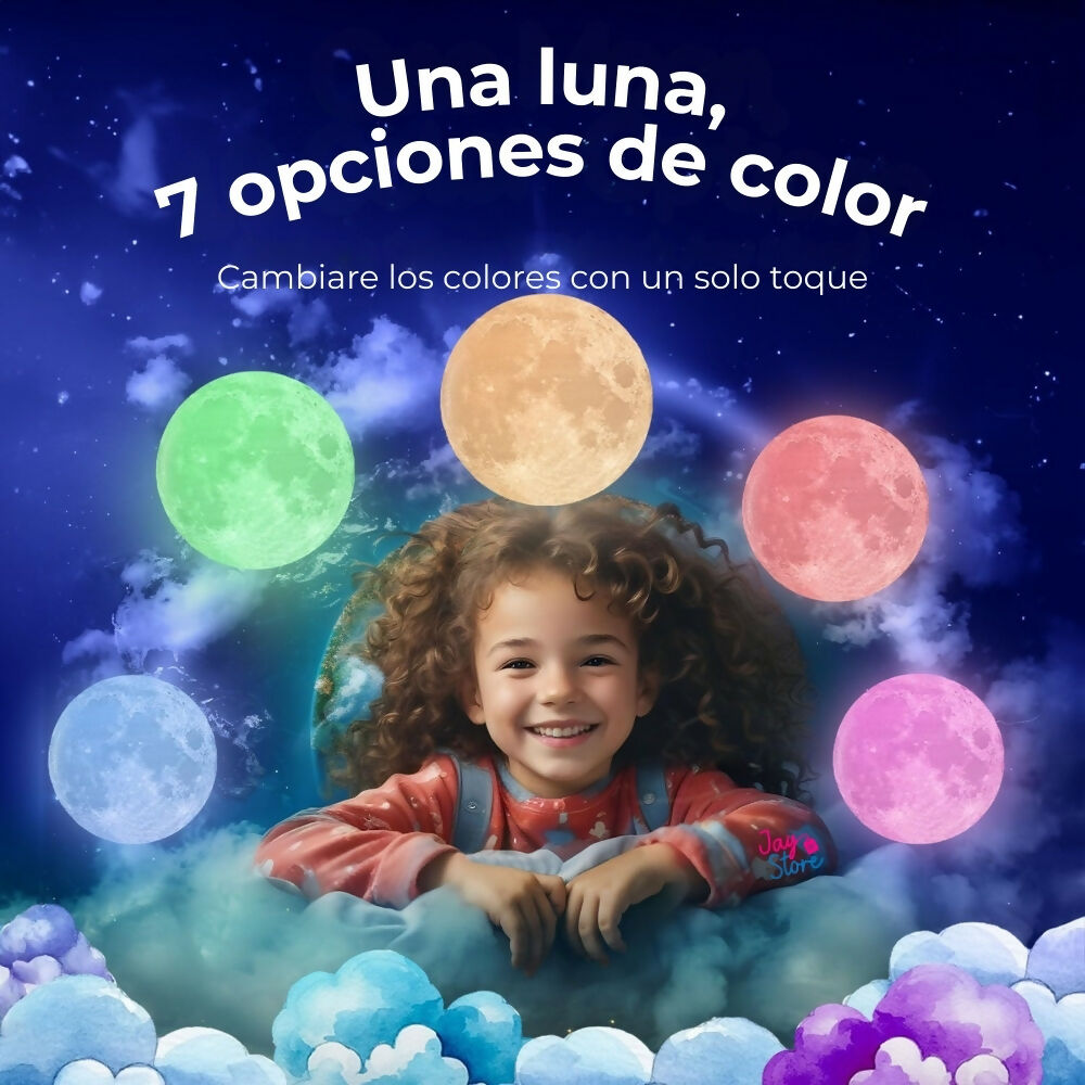 Humidificador 3d Moonlight Lámpara Luna Led Difusor Aromas