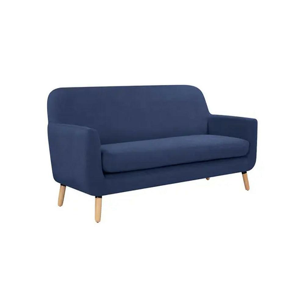 Sofá Kira 2 puestos Azúl terciopelo 154x80x80