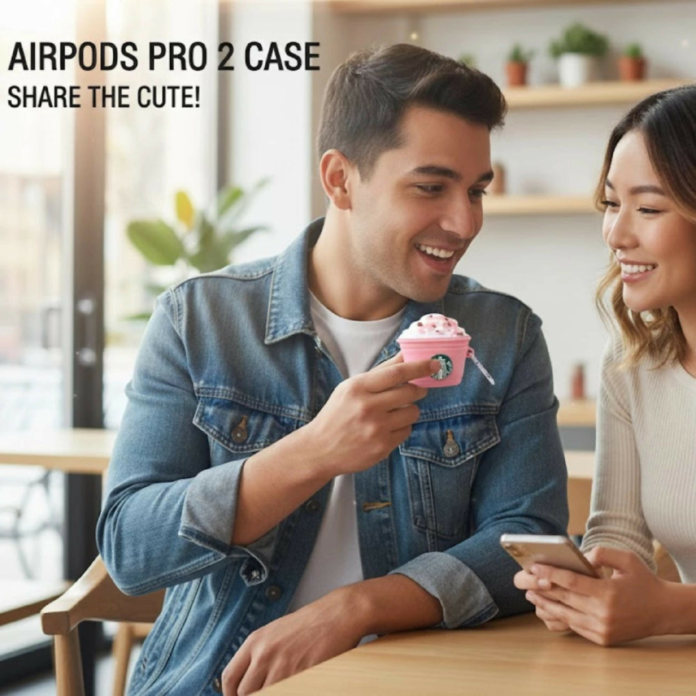 Forro Para Audifonos Airpods Pro 2 Diseño Pink Star Y Protección Anticaídas