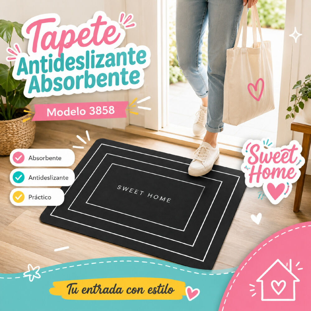 Tapete Antideslizante De Suelo Absorbente Con Base Segura Para El Hogar