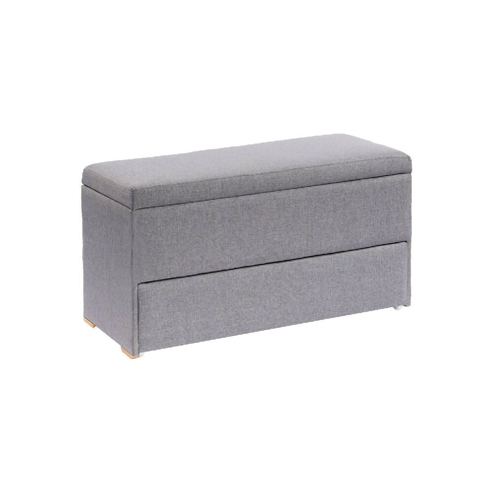 Banqueta Zapatero (46x100x40) Gris Memphis