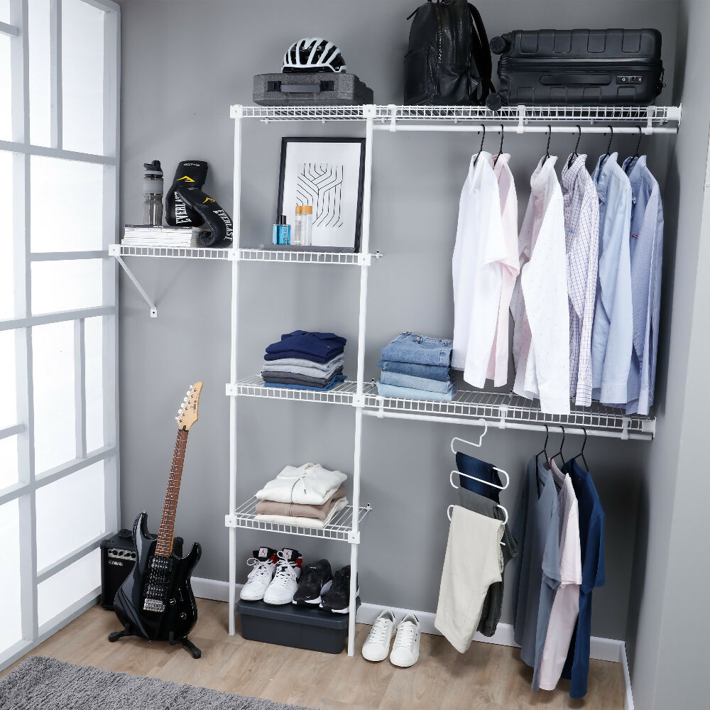Closet Basic Modular Metalico Ajustable Rejiplas Color Blanco